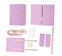 DOITOOL Kit De Tricot De Paquet DIY en PU Mauve Sakura Paquet à Bandoulière Tressé Carré Matériel De Couture pour Adultes Et Filles Accessoire De Fabrication Usage Créatif Et Présent Pochette
