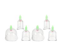 DOITOOL Kit de Ventouses de Massage Musculaire 6pcs en Plastique de U et C pour Gym et Maison, Améliorant les Effets Thérapeutiques et Couverture Complète du Corps