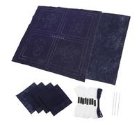 DOITOOL Kit DIY Coaster Sashiko pour Débutants Broderie Japonaise avec Tissus Durables et Modèles Variés pour Création de Dessous de Broderie