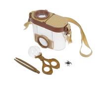 DOITOOL Kit d'Observation des Insectes pour Garçon et Filles avec Loupe Double Boîte Transparente en ABS Pince à Épiler et Sangle Outil Éducatif d'Exploration Scientifique en Extérieur