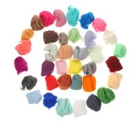 DOITOOL Kit Laine Cardée Couleurs pour Feutrage à Aiguille et Humide Feutrage DIY avec Pochette Réutilisable pour Travaux Manuels