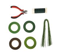 DOITOOL Kit Outils Fleuriste avec Ruban Adhésif et Fil Flexible pour Décoration Diy Tiges Légères et Faciles à Plier Accessoires pour Composition et Artisanat