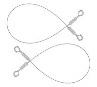 DOITOOL Kit Suspendre pour Tableau 2 Pièces Câble en Acier Inoxydable 05 M Crochet de Plafond Sécurisé pour Affiches et Panneaux Publicitaires Fil Métallique Résistant pour Décoration