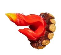 DOITOOL Lampe Flamme LED 1W à Piles Aaa Veilleuse Cheminée Imitation Charbon 3D Lumière D’Ambiance Chaude pour Chambre Décoration Intérieure Noël et Soirées