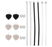 DOITOOL Lanières de Chaussures à Talons Hauts pour Femmes, 3 Paires en Cuir Microfibre, Longueur Ajustable, pour Marcher ou Organiser un Événement, Noir et Blanc