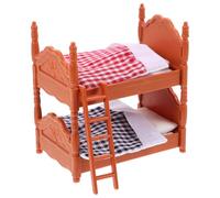 DOITOOL Lits Superposés pour Maison de Poupée à L'échelle 1/12, Mobilier de Chambre pour Maison de Poupée, Mini Lit Superposé Créatif en Plastique, 10,2 X 9,6 X 6,2 Cm