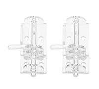 DOITOOL Loquet à Charnière Transparent en Acrylique 2pcs, Serrure de Porte Auto-adhésive, Structure de Boulon Sécurisée, Réduit le Bruit, pour Clôture en Bois et Armoires la Maison