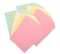 DOITOOL Lot 2 Recharges Papier Ligné A5 6 Trous 5 Teintes 100 Feuilles Recharge pour Agenda Carnet Planificateur Fournitures Scrapbooking Usage Scolaire Professionnel