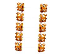 DOITOOL Lot de 10 Ballons en Aluminium Tigre Mini Taille, Décorations Gonflables pour Fêtes D’anniversaire et Nouvel An, Ballons Tête de Tigre pour Ambiance Animalière et Festive