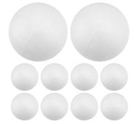 DOITOOL Lot de 10 boules rondes en polystyrène blanc de 7 cm pour décorations de sapin de Noël et modélisme moléculaire en mousse robuste pour loisirs créatifs