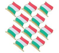 DOITOOL Lot de 10 Broches Drapeau Italien en Alliage, Épingles Multi-usages pour Vêtements et Paquet, Fixation Facile et Sécurisée, pour Présent ou Événement Officiel