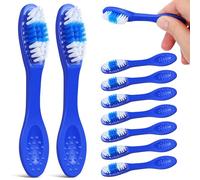 DOITOOL Lot de 10 Brosses à Dents de Prison en Plastique Tête Large et Poils en Nylon, Mini Brosses à Dents Faciles à Nettoyer pour Détenus en Établissement Correctionnel