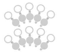 DOITOOL Lot de 10 Caches-Œillet de Porte en Métal Argenté Diamètre Intérieur 16 MM Extérieur 20 MM Protection Contre les Regards Indiscrets pour Appartement et Maison Accessoire de