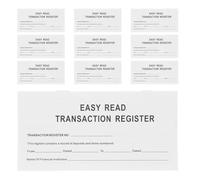 DOITOOL Lot de 10 Carnets de Chèques Blancs 10x15 Cm en Papier Solide, Registre de Chéquier Portable pour Gestion Budgétaire Personnelle, Suivi des Transactions et Organisation Financière