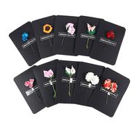 DOITOOL Lot de 10 Cartes de Vœux Vierges pour Noël et Festivals Papier Robuste Format Petit Motifs Aléatoires Noirs pour Messages Personnalisés et Occasions Festives