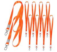 DOITOOL Lot De 10 Cordons Plats Pour Badges D'identification 1,5 Cm Avec Clip En Métal Cordons En Polyester Pour Événements Écoles Et Bureaux