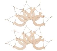 DOITOOL Lot De 10 Fers À Cheval En Découpés : Tranches De En Forme De Fer À Cheval Avec Cordes Pour - Découpes En Pour Enfants, Peinture, Décorations
