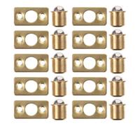 DOITOOL Lot de 10 Loquets à Bille en Cuivre 95 MM Carte Loquet à Ressort pour Meubles Adapté pour Portes de Placard Armoires et Tiroirs Accessoires de Fixation Discrets et Solide