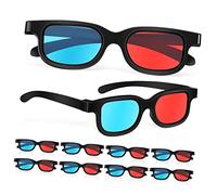 DOITOOL Lot de 10 Lunettes de Cinéma 3D Anaglyphes Légères en Plastique Rouge et Bleu, Usage Maison et Cinéma, Compatibles Écrans TV, Ordinateur et Projecteur, Confortables