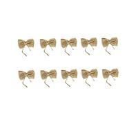 DOITOOL Lot de 10 Nœuds Décoratifs en Tissu Motif pour Décoration De Mariage en Toile De Jute Rustiques pour Fleuriste Décorations De Mariage Cérémonie Ornements en Tissu