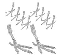 DOITOOL Lot de 10 Pattes D’Oiseaux Réalistes en Fer Accessoires de Remplacement pour Statues de Perroquet Décoration Imitation Griffe pour Loisirs Créatifs et Projets DIY Éléments