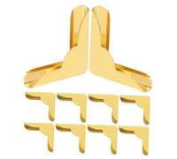 DOITOOL Lot de 10 Protège-Coins Décoratifs en Métal Doré Vintage Protection d'angle Solide Coins De Livres Rétro pour Albums, Scrapbooking Et Cahiers Scolaires, Accessoires De Bureau Pratiques