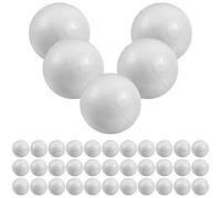 DOITOOL Lot de 100 Boules Artisanales Rondes en Polystyrène Blanc, 6 Cm, Solides, à Peindre et Coller pour Décoration de Mariage ou Loisirs Créatifs