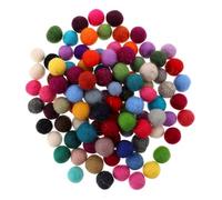 DOITOOL Lot de 100 Boules de Feutre en Laine Décoratives Soi-Même Artisanales 2 CM Accessoires DIY pour Vêtements pour Artisanat et Décorations