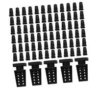 DOITOOL Lot de 100 Clips Câbles en Spirale Noir en Abs, Protège-Cordon Anti-Traction Facile à Installer pour Câbles Électriques, pour Projet Électrique et Application de Câblage