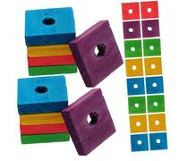 DOITOOL Lot de 100 Jouets à Mâcher en Bois pour Perroquets Et Cacatoès, Couleurs Variées, Favorisant L’hygiène Bucco-Dentaire Et Usage Prolongé