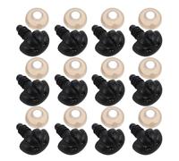 DOITOOL Lot de 100 Nez de sécurité en Plastique Noir pour Chien avec rondelles pour amigurumi, Crochet, marionnettes, Ours, Peluches, Accessoires de Fabrication de poupées