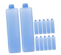 DOITOOL Lot de 12 Blocs Réfrigérants Réutilisables pour Climatiseur, Format Petit, Bleu, Eau à Remplir, Packs de Glace pour Ventilateur Portable, Camping et Maintien Chaîne du