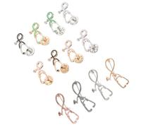 DOITOOL Lot de 12 Broches Créatives en Alliage Multicolores, Épingle de Poitrine de Stéthoscope Rétro, Décoration Vêtements pour Infirmières, Aides-soignantes et Étudiants Plusieurs styles