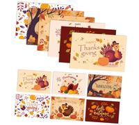DOITOOL Lot De 12 Cartes D'Invitation Pour Thanksgiving Cartes Vierges Pour Enfants Pour Thanksgiving