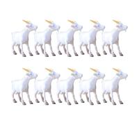 DOITOOL Lot de 12 Figurines Miniatures de Chèvres en PVC Petites Statues Réalistes Blanches Décoration Artisanale pour Micro-Paysages Scènes Champêtres Projets Créatifs et Décoration