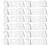 DOITOOL Lot de 12 Onglets de Réparation Métalliques Blancs pour Stores Verticaux, Lames de Rechange Robustes, Clips Fixation Universels pour Stores D’Appartement, Accessoires