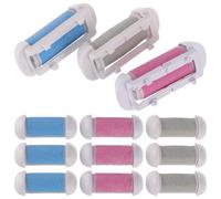 DOITOOL Lot de 12 Têtes de Rechange pour Ponceuse Électrique Pieds en Plastique, Rouleaux Fiables pour Pédicure, Accessoires Indispensables pour Soin des Pieds