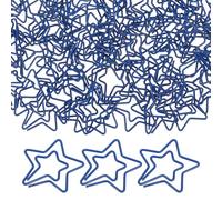 DOITOOL Lot de 120 trombones amusants et mignons en forme d'étoile pour fournitures de bureau et d'école, pinces métalliques mignonnes pour signets, trombones fantaisie pour notes