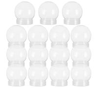 DOITOOL Lot de 15 Boules À Neige Transparentes avec Bouchon À Vis Kit De Bricolage Boules À Neige Vides en Plastique Transparent pour L'Artisanat 2 75 X 2 36 Pouces