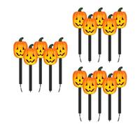 DOITOOL Lot de 15 Lampes Solaires en Forme De Citrouille d'halloween Décorations Solaires D'Extérieur pour Halloween Lumière Chaude Étanche Orange 26 X 7 X 7 Cm PVC