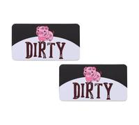 DOITOOL Lot de 2 Aimants Magnétiques Abs pour Lave-Linge et Sèche-Linge Indicateur de Propreté et Installation Facile, pour Buanderie à Domicile