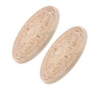 DOITOOL Lot de 2 Appliques Murales en Bois Sculpté Non Peint 20X20 CM Motifs Floraux Vintage Décorations Murales Artisanales pour Têtes de Lit et Meubles Style Champêtre