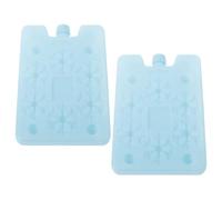 DOITOOL Lot de 2 Blocs Réfrigérants Réutilisables pour Glacières et Boîtes à Lunch, de Glace Plat 2 Pcs, Couleur Vert Clair, Compatible Climatiseur, Camping et Pique-niques,
