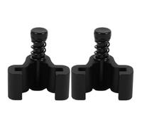 DOITOOL Lot de 2 butoirs de porte coulissante en aluminium noir réglables pour porte de grange Accessoires ferrure de porte