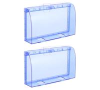DOITOOL Lot de 2 Caches-Prise Étanches Adhésifs pour Interrupteurs Doubles 86 Type Boîtier de Protection Plastique Bleu Résistant à L’Eau pour Salle de Bain Cuisine Protection