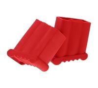 DOITOOL Lot de 2 Coussins de Protection Antidérapants en Caoutchouc Rouge pour Pieds D’Échelle Taille 1 Tapis Résistants à L’Usure pour Escabeaux et Échelles de Sécurité