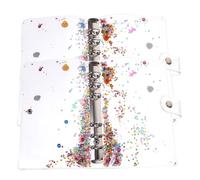DOITOOL Lot de 2 Couvertures de Cahier A6 à Paillettes Pochette Plastique Classeur Léger et Réutilisable pour Agenda Journal et Organisation Scolaire Protection Pratique pour Bureau et