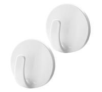DOITOOL Lot de 2 Crochets Magnétiques Blancs en Abs Aimant Puissant pour Réfrigérateur Cuisine, Organisateur Solide pour Salle de Bain et Bureau