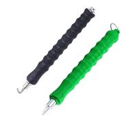 DOITOOL Lot de 2 Crochets Semi-Automatiques pour Barres d'Armature, Outil de Ligature de Fil Poignée Caoutchouc Antidéfatigue, Fil Automatique, Vert et Noir, Usage Chantier et