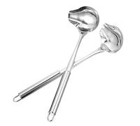 DOITOOL Lot de 2 cuillères à sauce en acier inoxydable - Outils de précision au chocolat et à la menthe - Petite louche à sauce - Cuillère à sauce avec bec verseur - Gadget de cuisine - Cuillère à